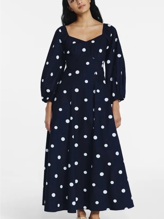 Free Assembly Dresses & Skirts - Free Assembly Navy and White Polka Dot Maxi Dress